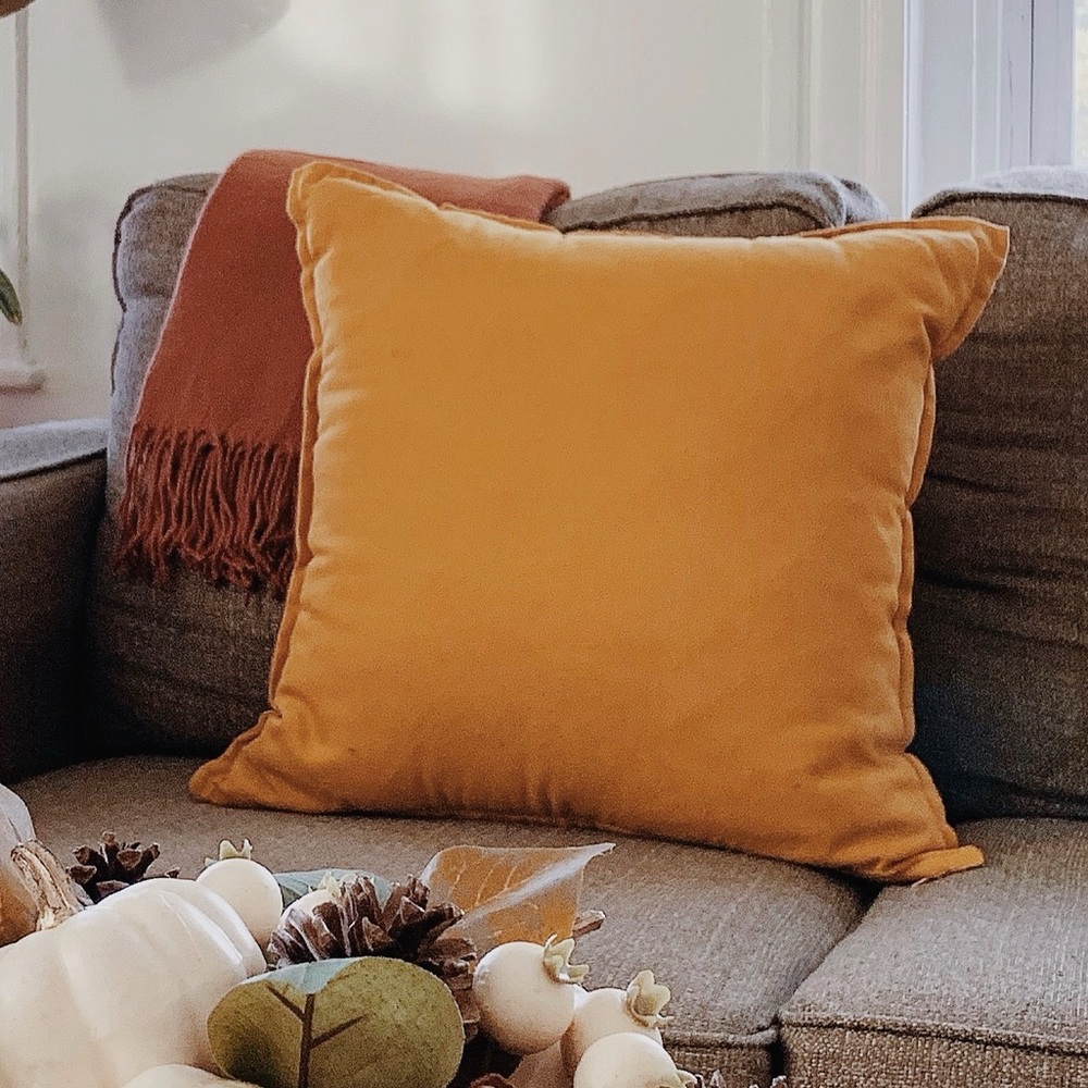 Mustard Yellow Square Pillow Covers - Set of 2